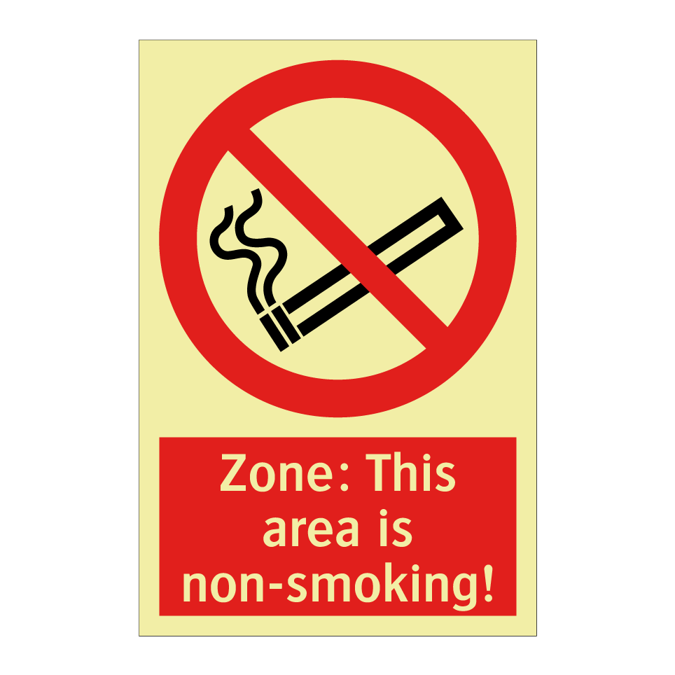 Zone: This area is non-smoking!