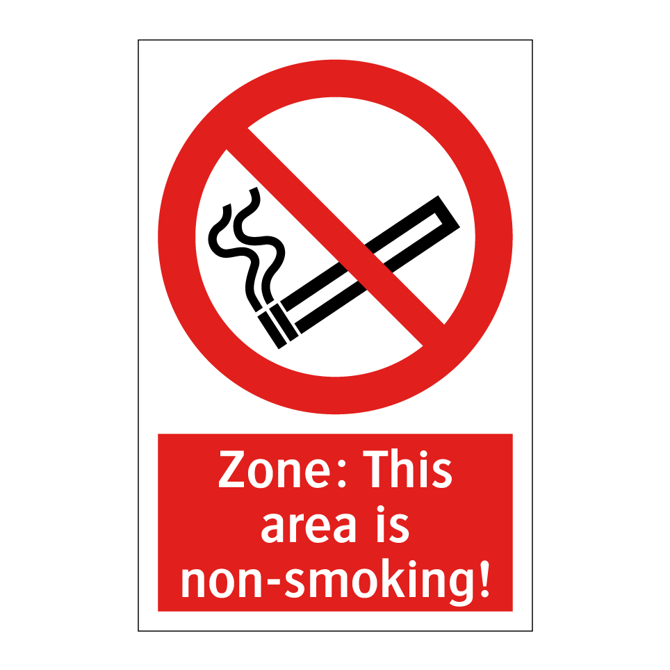 Zone: This area is non-smoking!