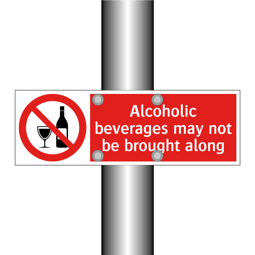 Alcoholic beverages may not be brought along