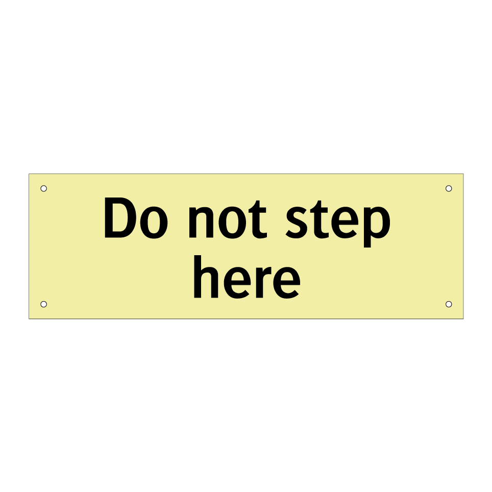 Do not step here