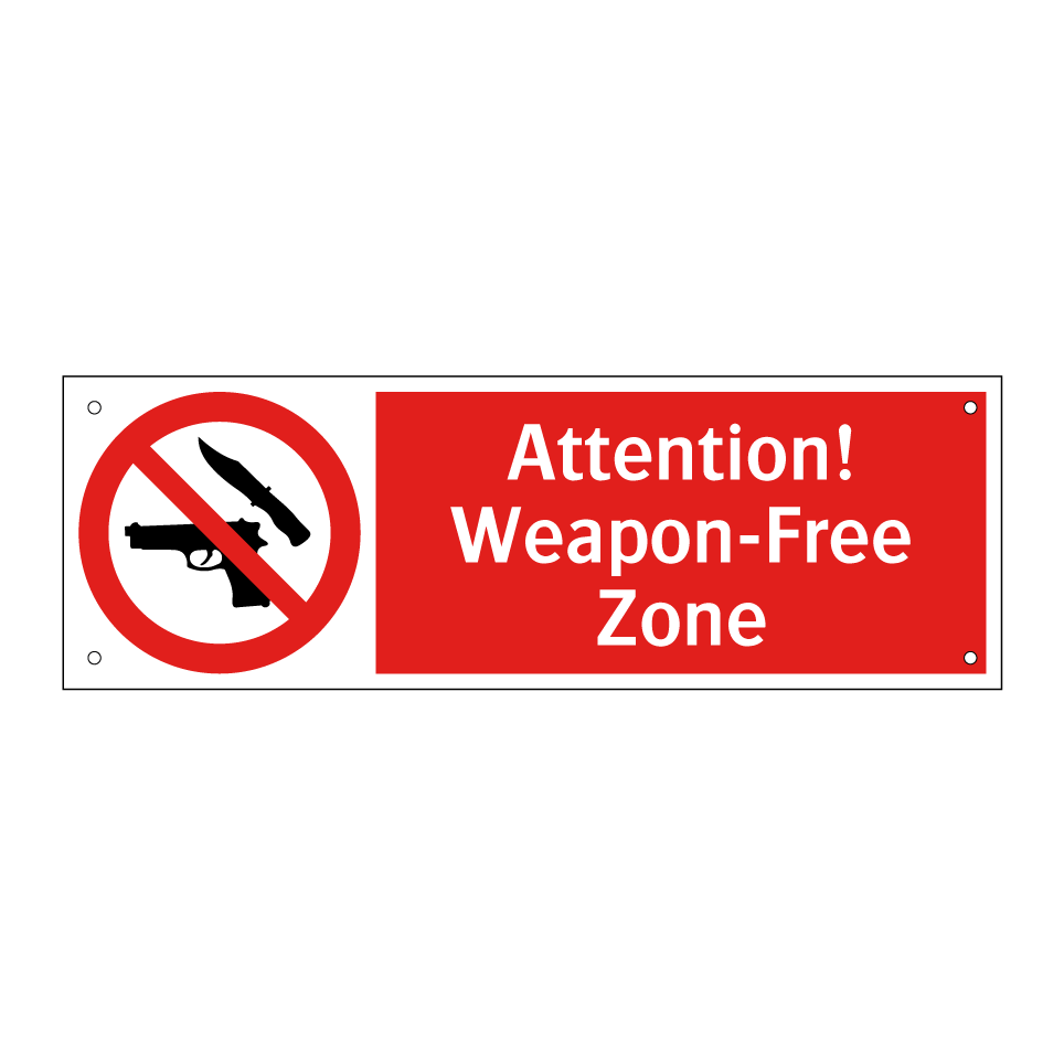 Attention! Weapon-Free Zone