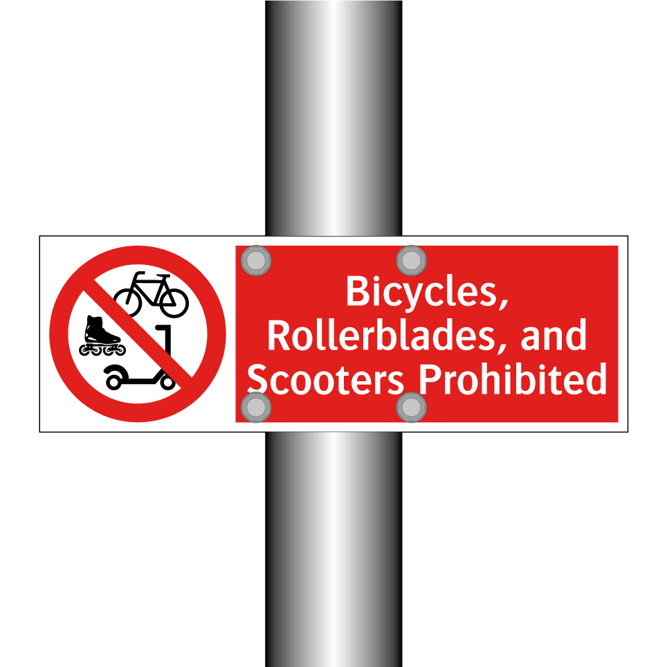 Bicycles, Rollerblades, and Scooters Prohibited