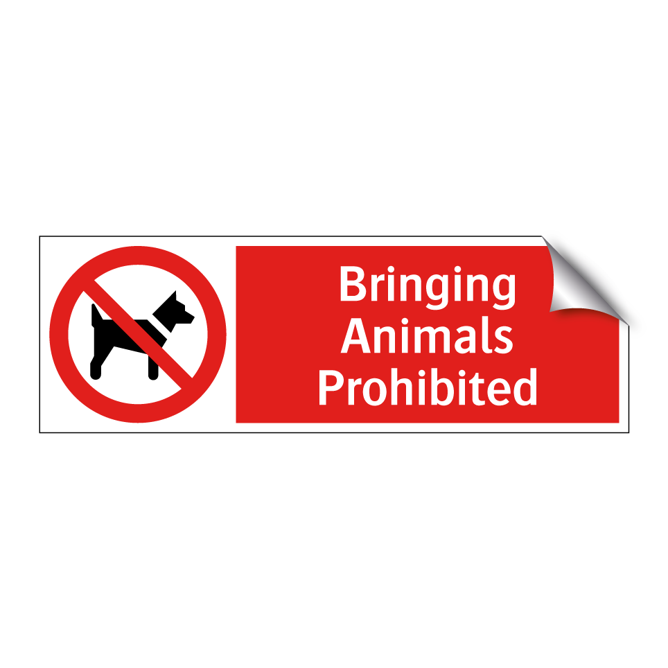 Bringing Animals Prohibited