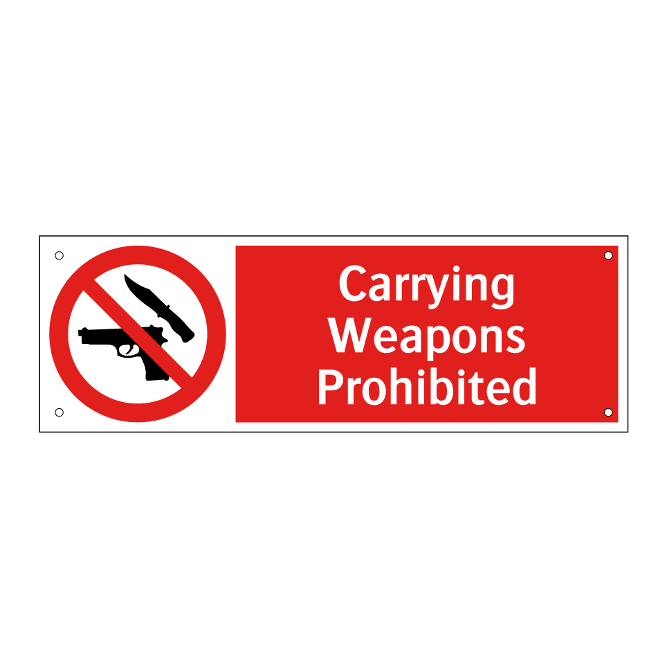Carrying Weapons Prohibited