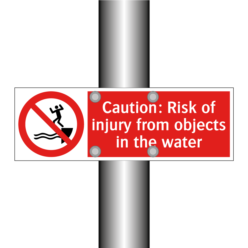 Caution: Risk of injury from objects in the water