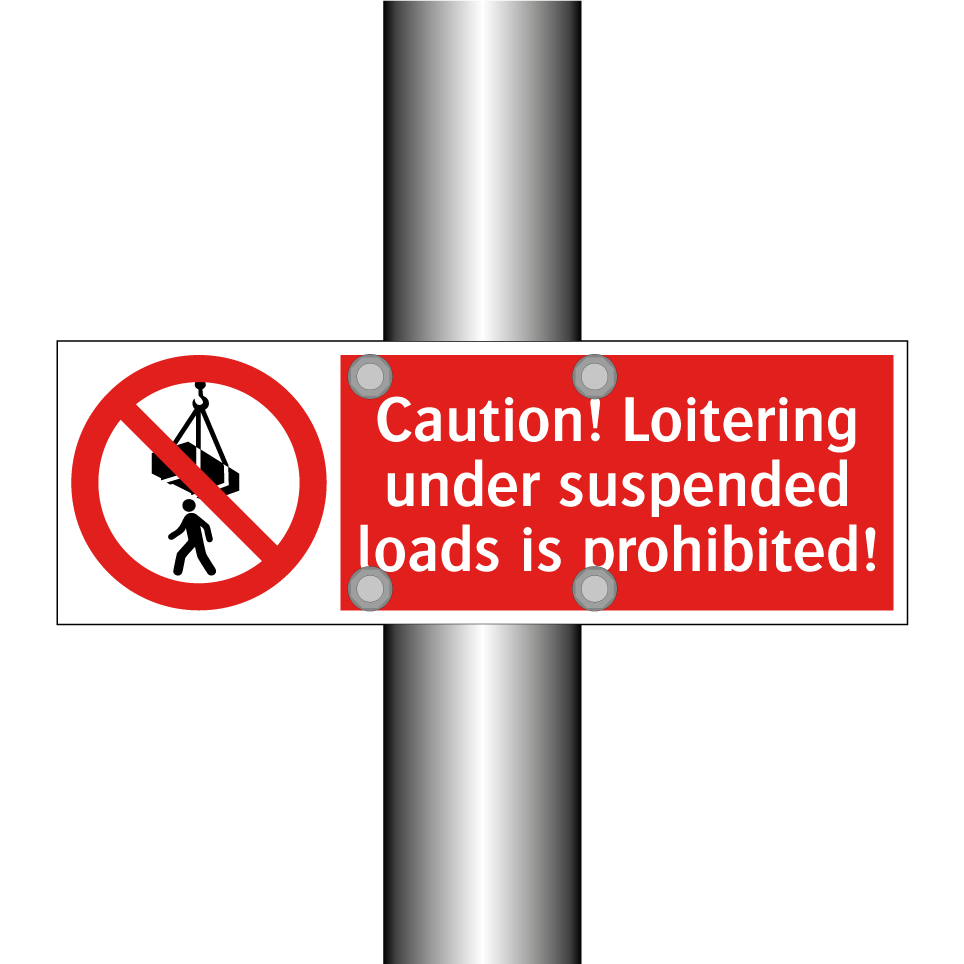 Caution! Loitering under suspended loads is prohibited!