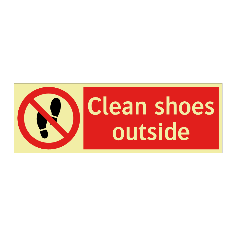 Clean shoes outside