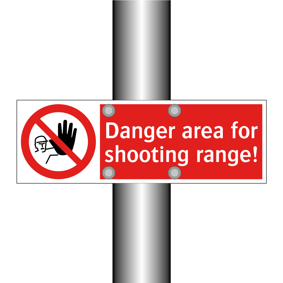Danger area for shooting range!