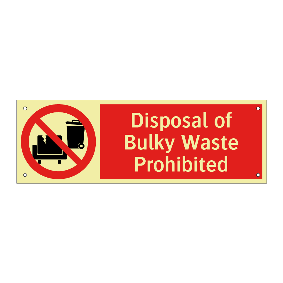 Disposal of Bulky Waste Prohibited