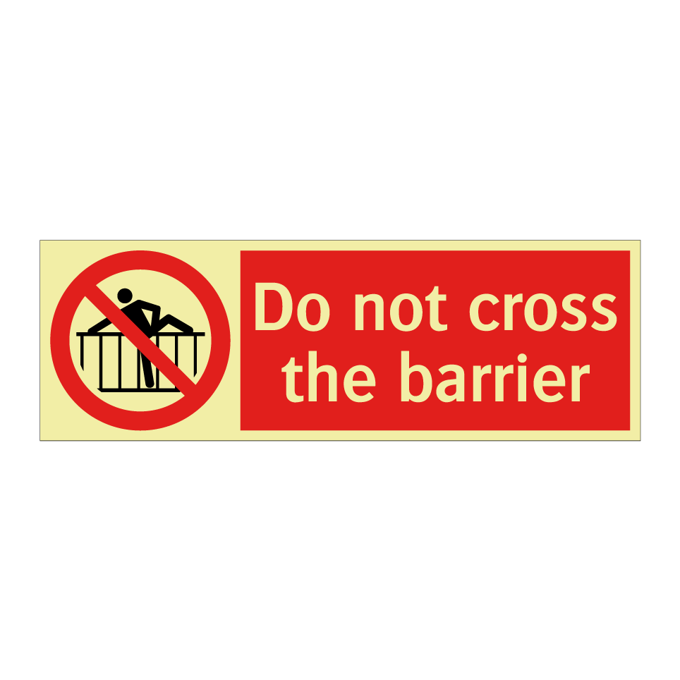 Do not cross the barrier