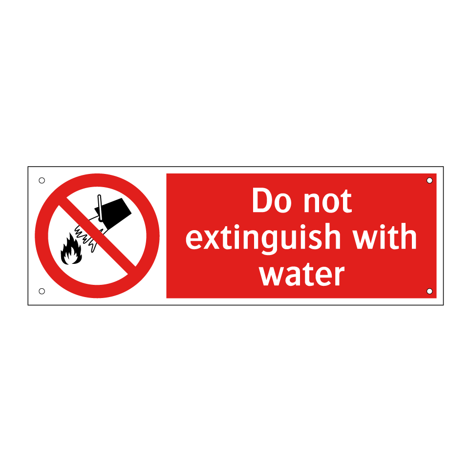 Do not extinguish with water