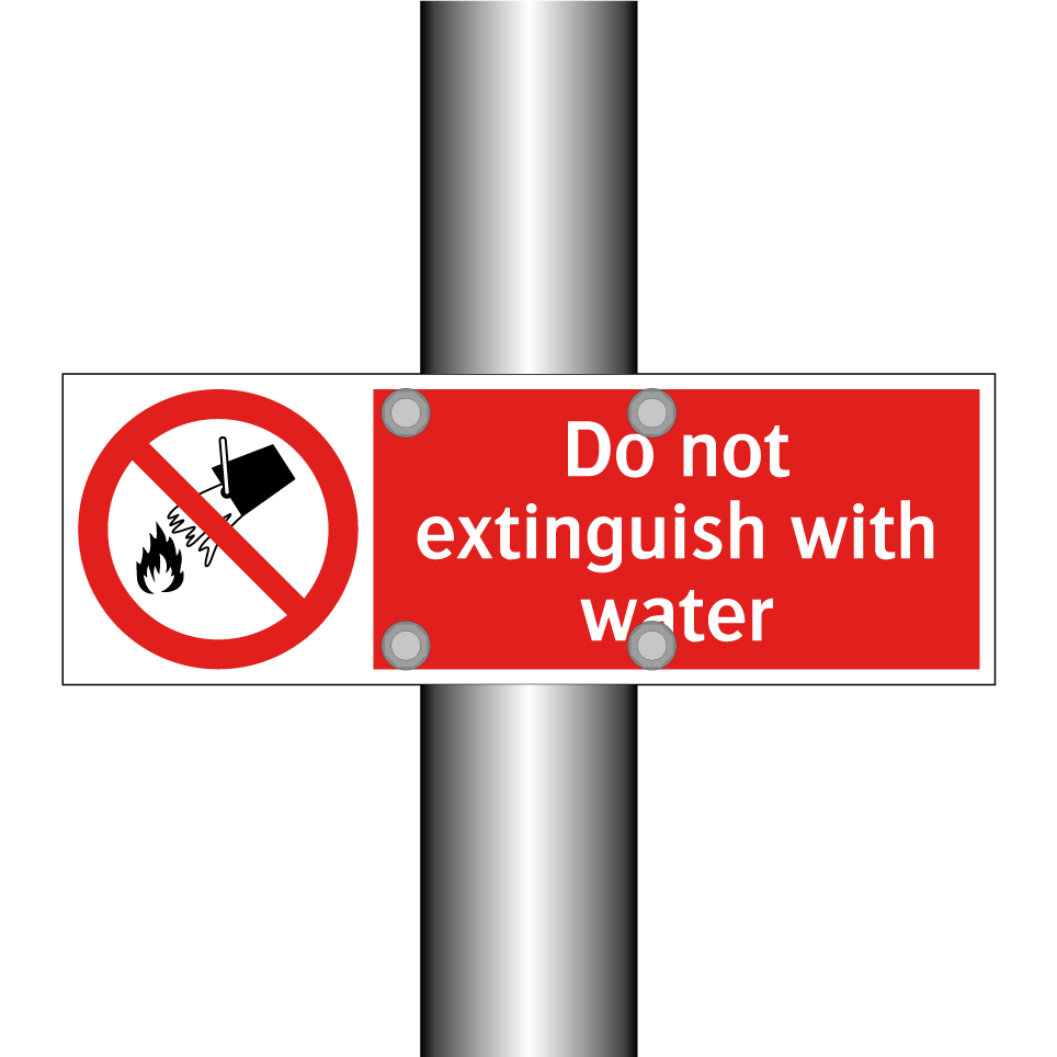 Do not extinguish with water