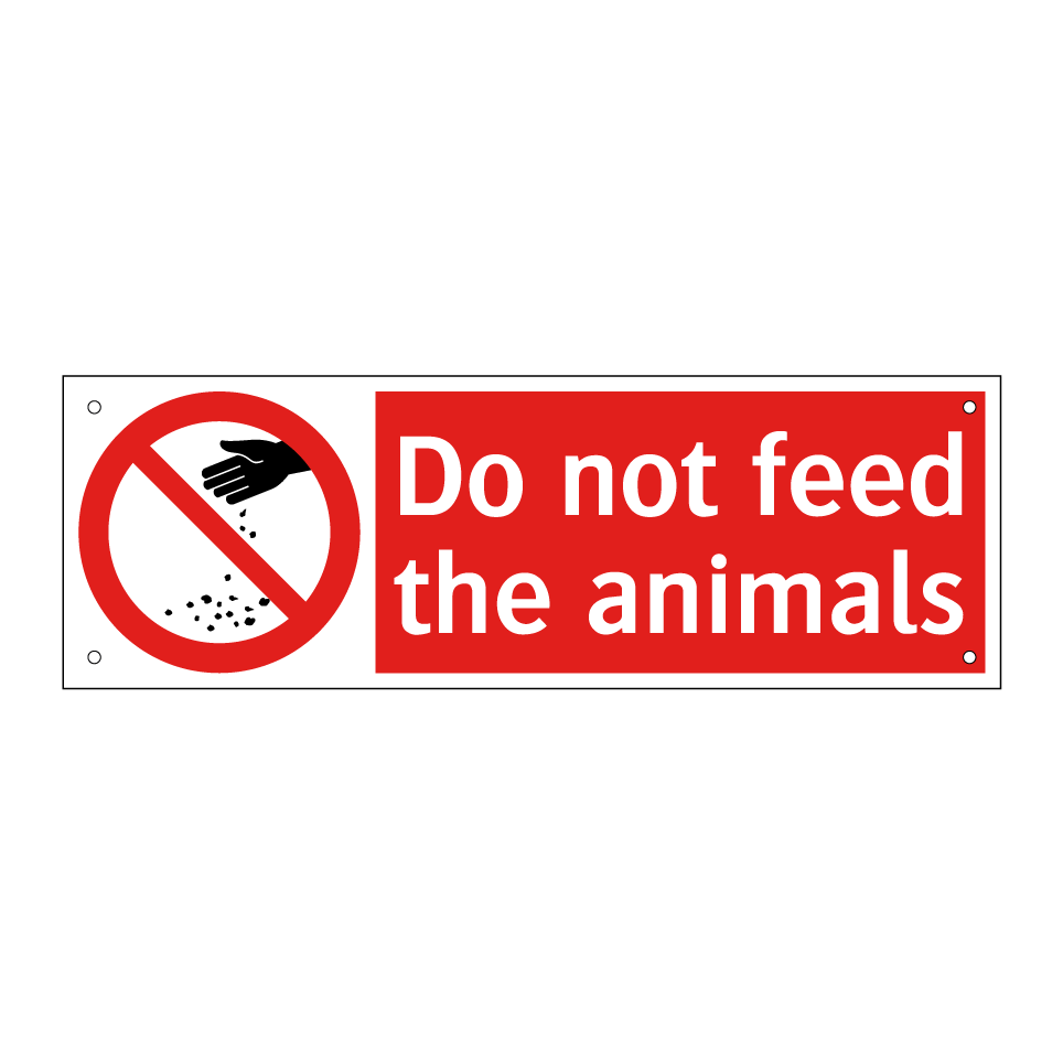 Do not feed the animals
