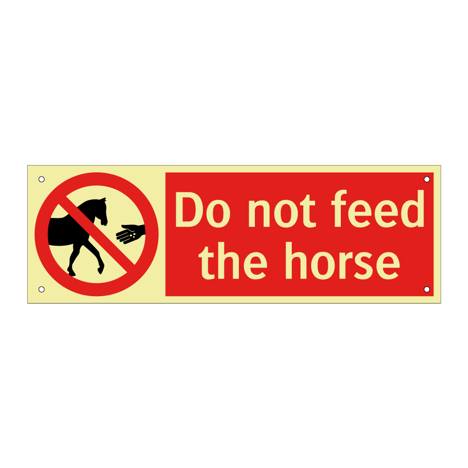 Do not feed the horse