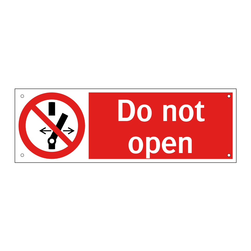 Do not open