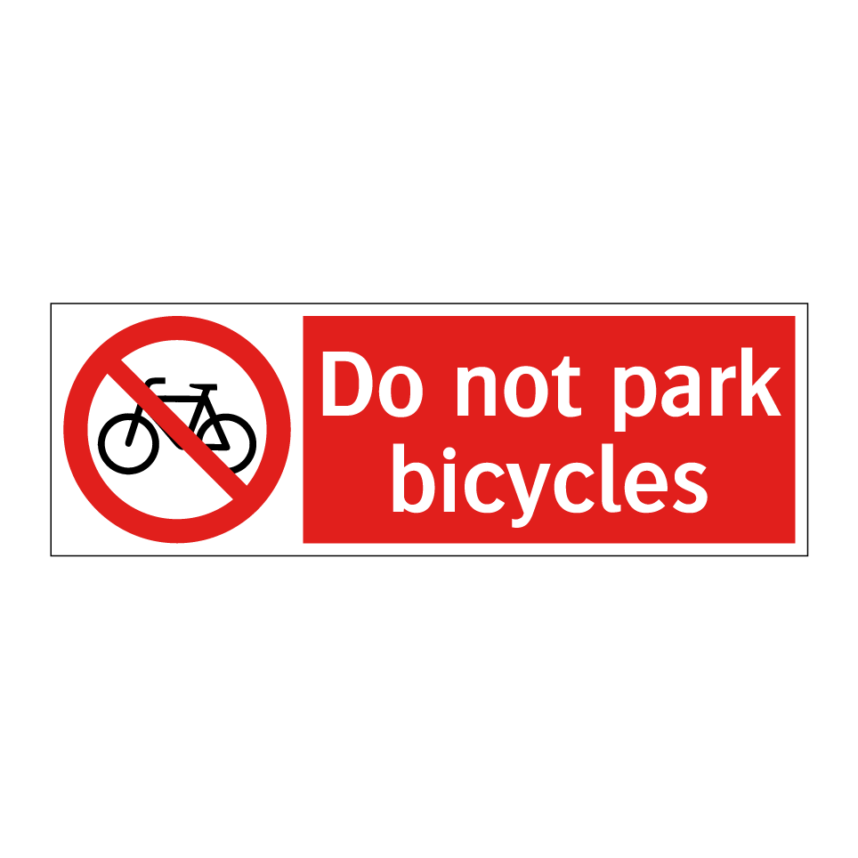 Do not park bicycles