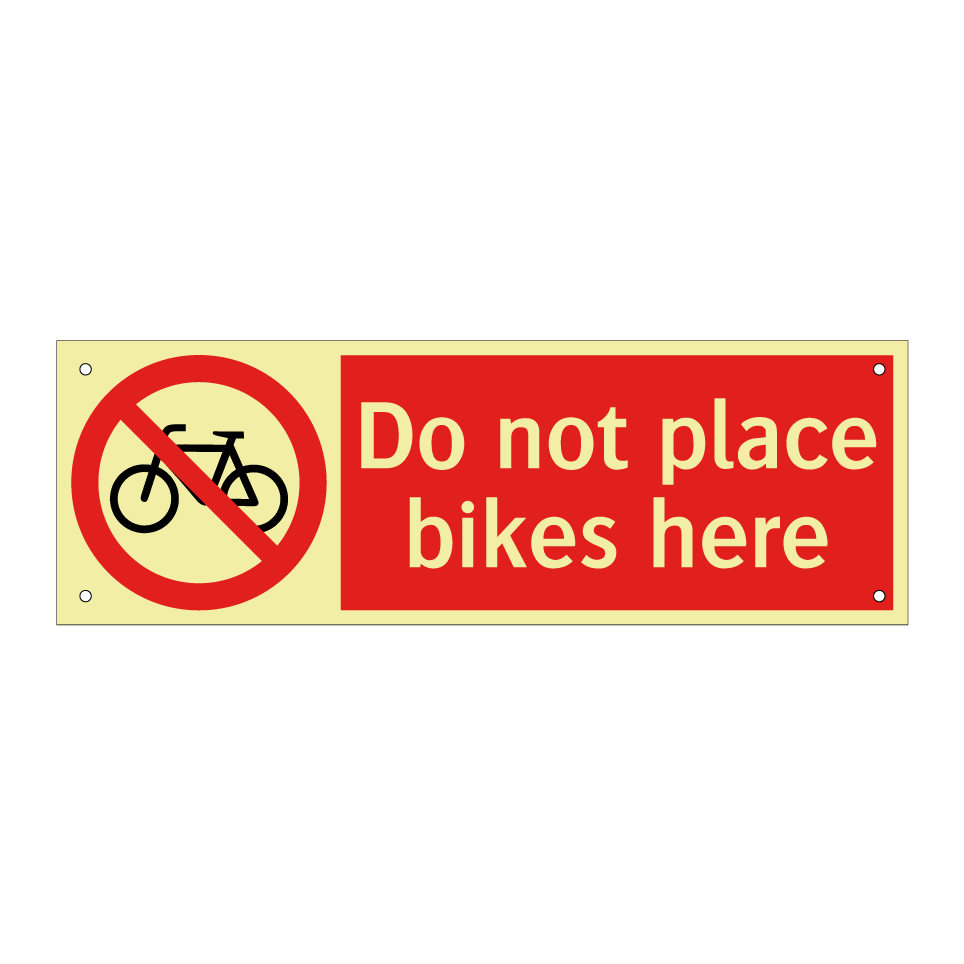 Do not place bikes here