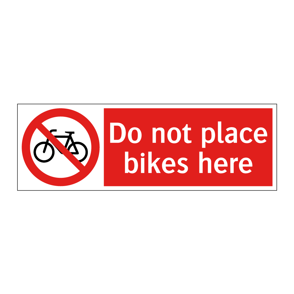 Do not place bikes here