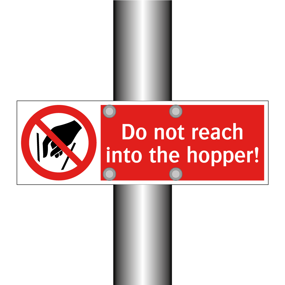 Do not reach into the hopper!