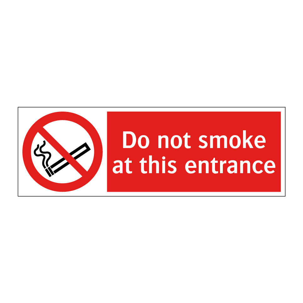 Do not smoke at this entrance