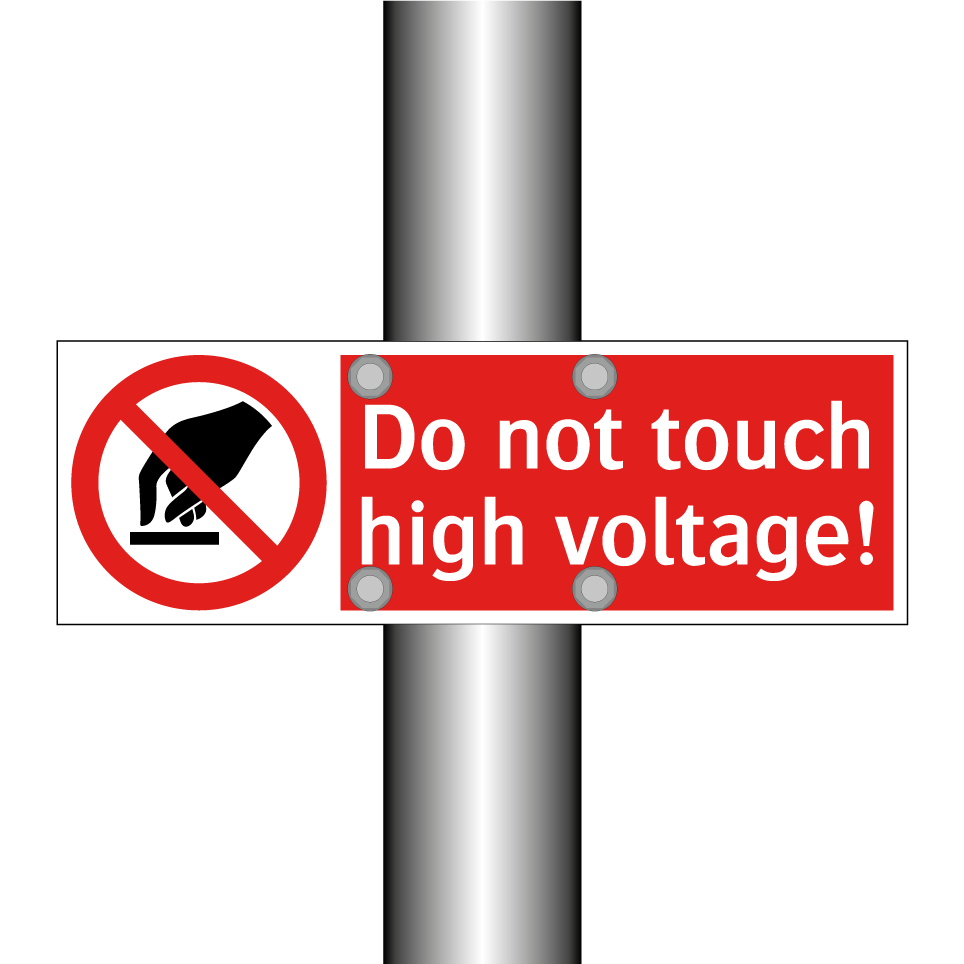 Do not touch high voltage!