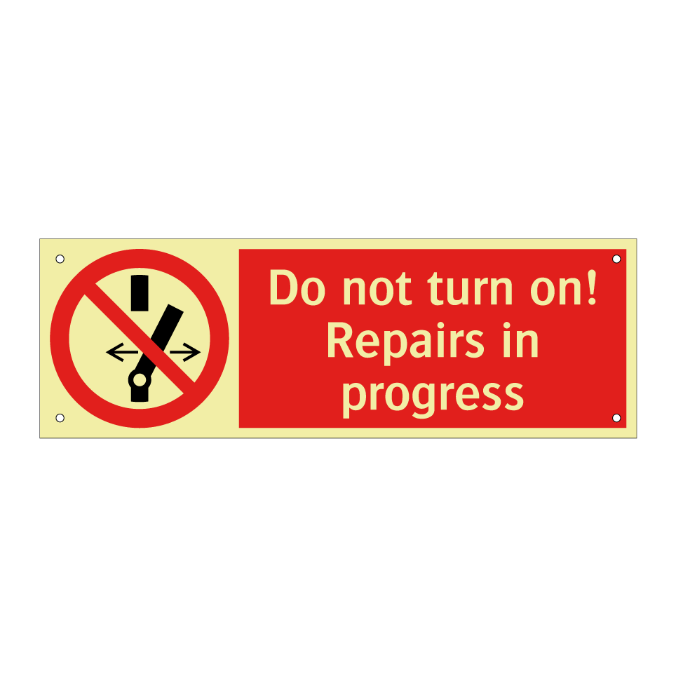 Do not turn on! Repairs in progress