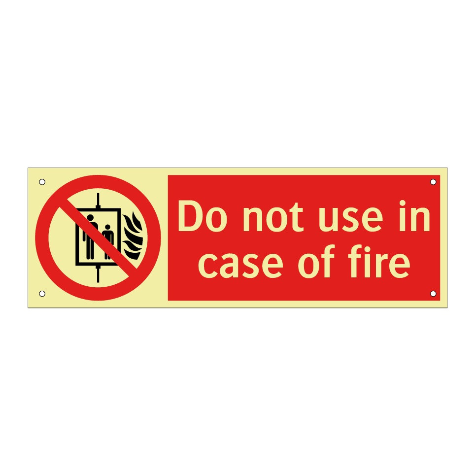 Do not use in case of fire