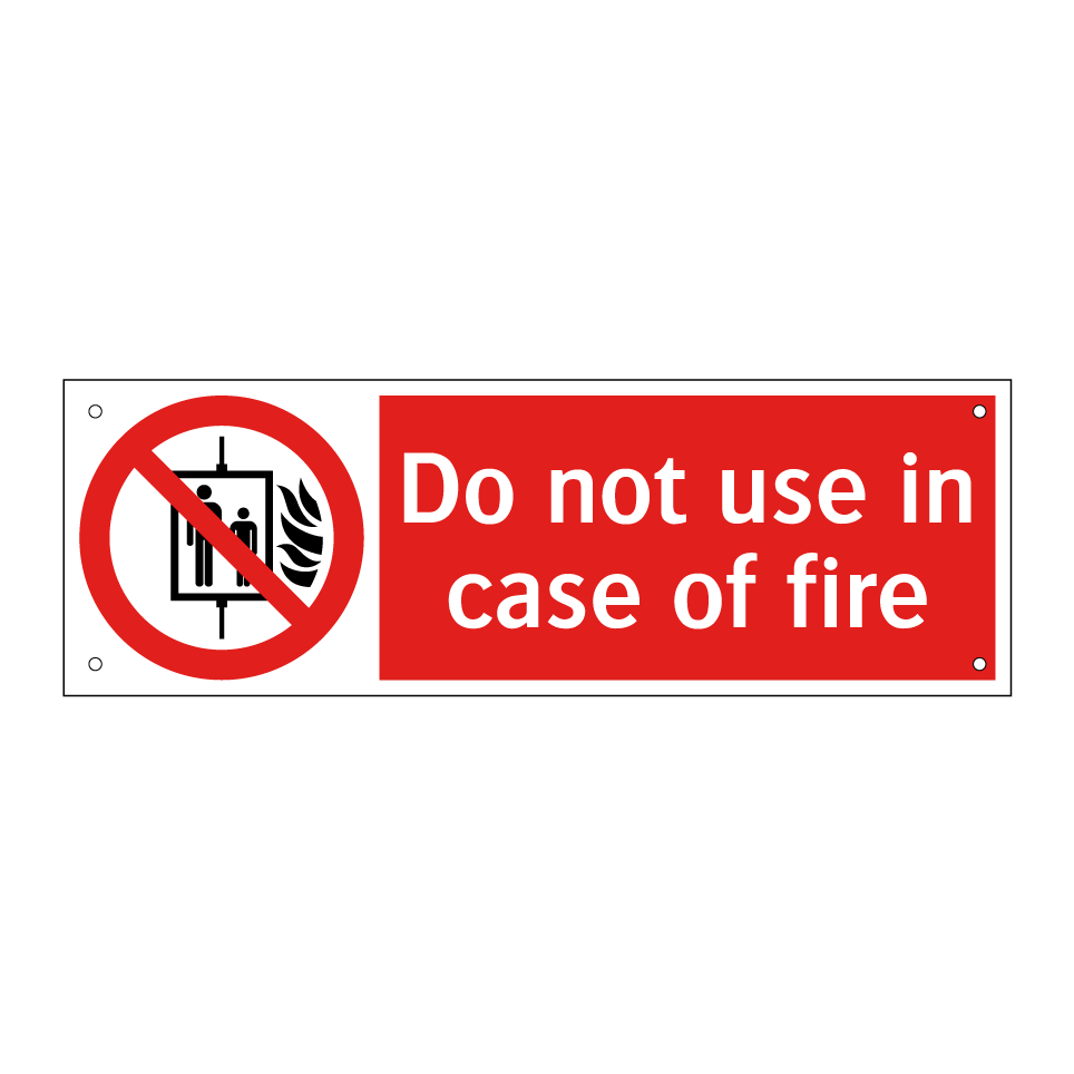 Do not use in case of fire