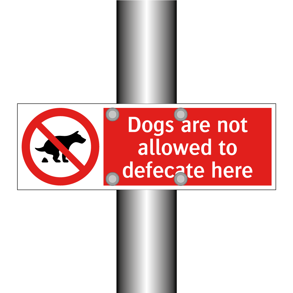 Dogs are not allowed to defecate here
