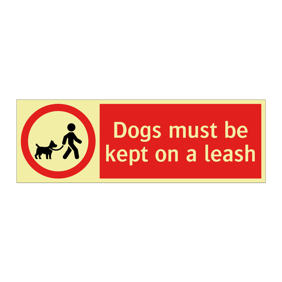 Dogs must be kept on a leash