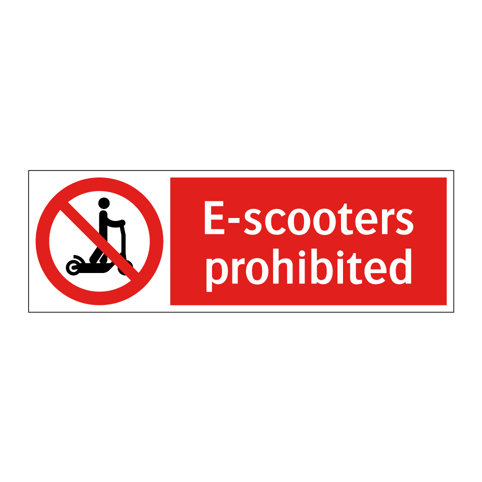 E-scooters prohibited