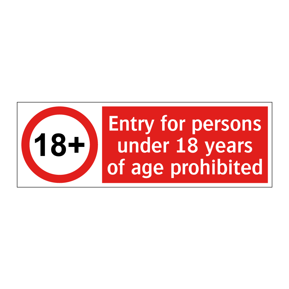 Entry for persons under 18 years of age prohibited