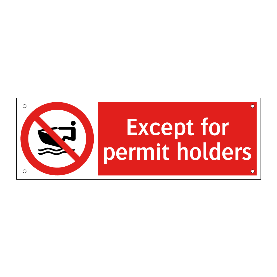 Except for permit holders