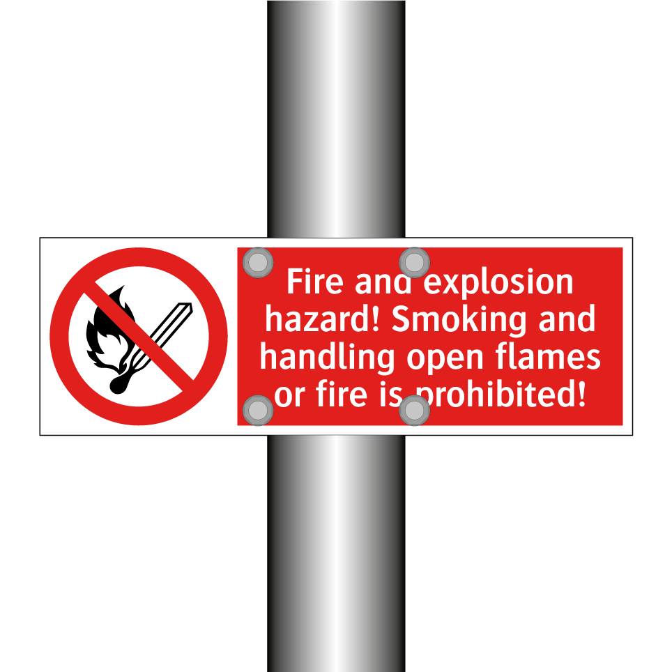 Fire and explosion hazard! Smoking and handling open flames or fire is prohibited!