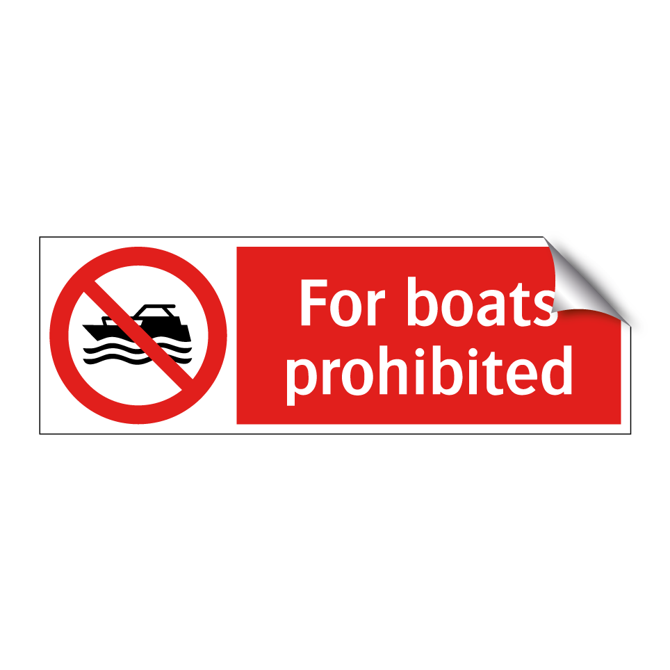 For boats prohibited