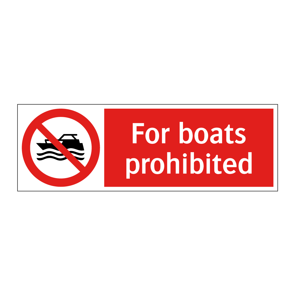 For boats prohibited