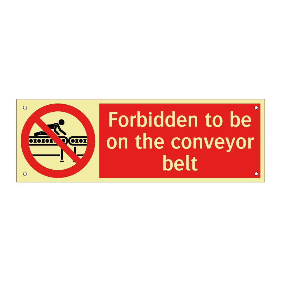 Forbidden to be on the conveyor belt