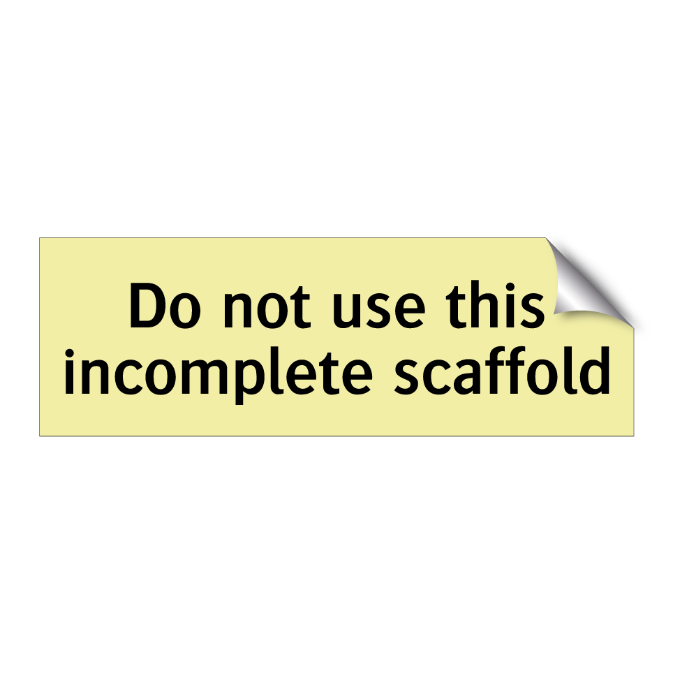 Do not use this incomplete scaffold