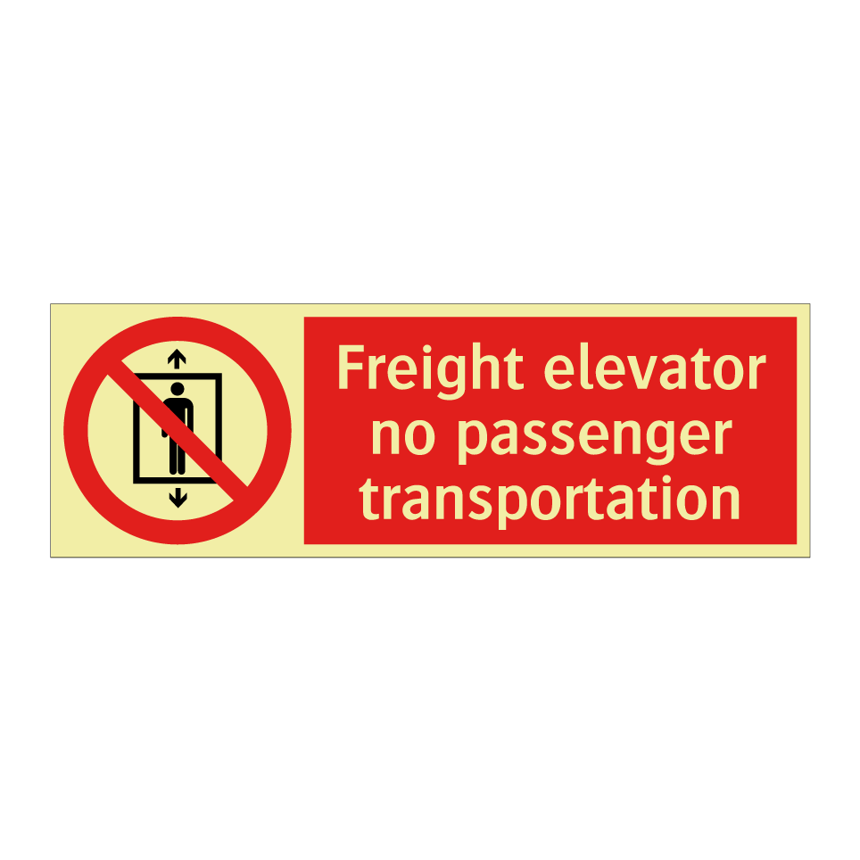Freight elevator no passenger transportation