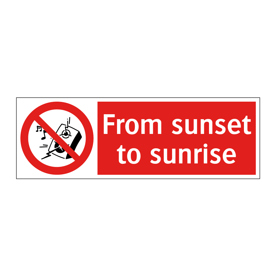 From sunset to sunrise