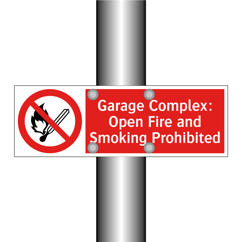 Garage Complex: Open Fire and Smoking Prohibited