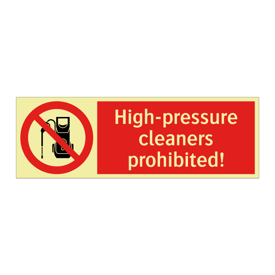 High-pressure cleaners prohibited!