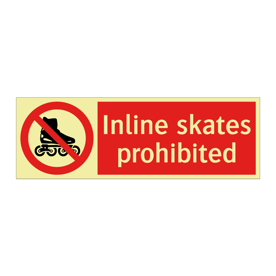 Inline skates prohibited