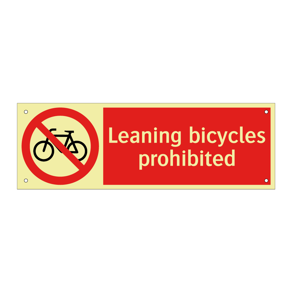 Leaning bicycles prohibited
