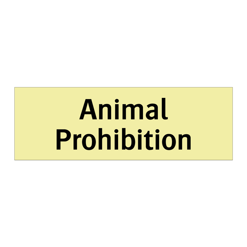 Animal Prohibition