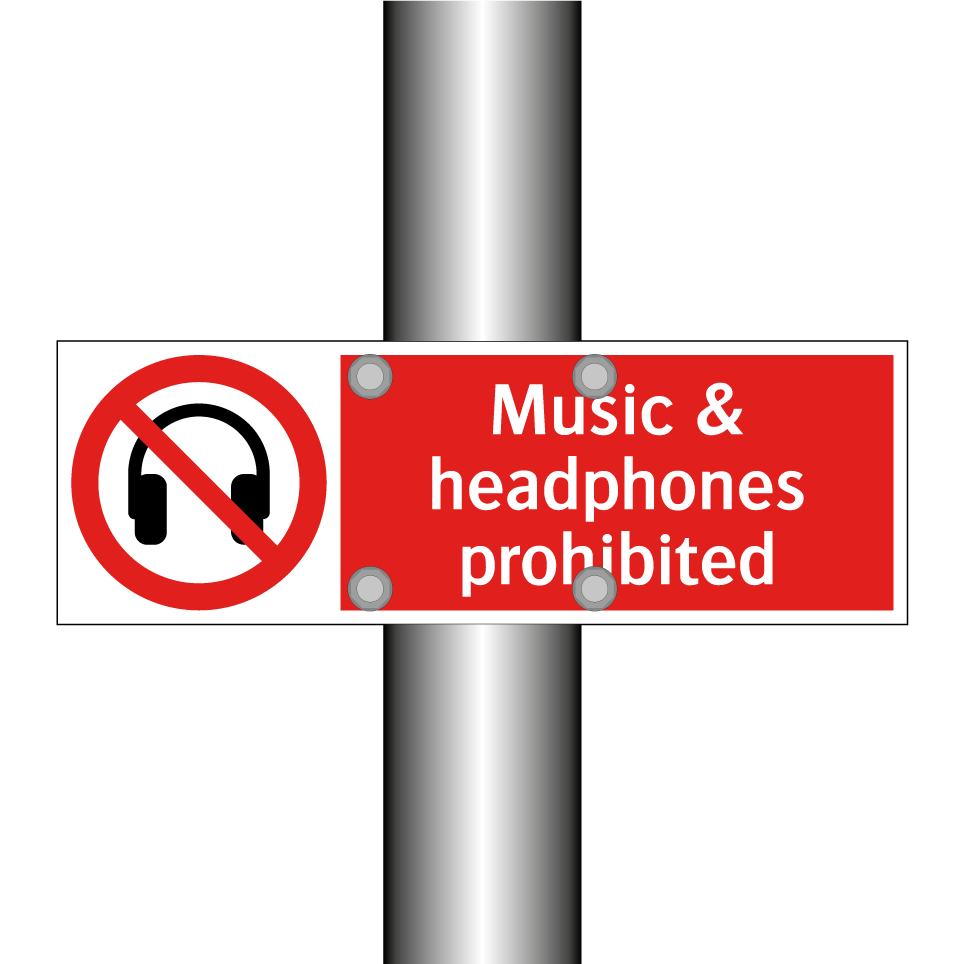 Music & headphones prohibited