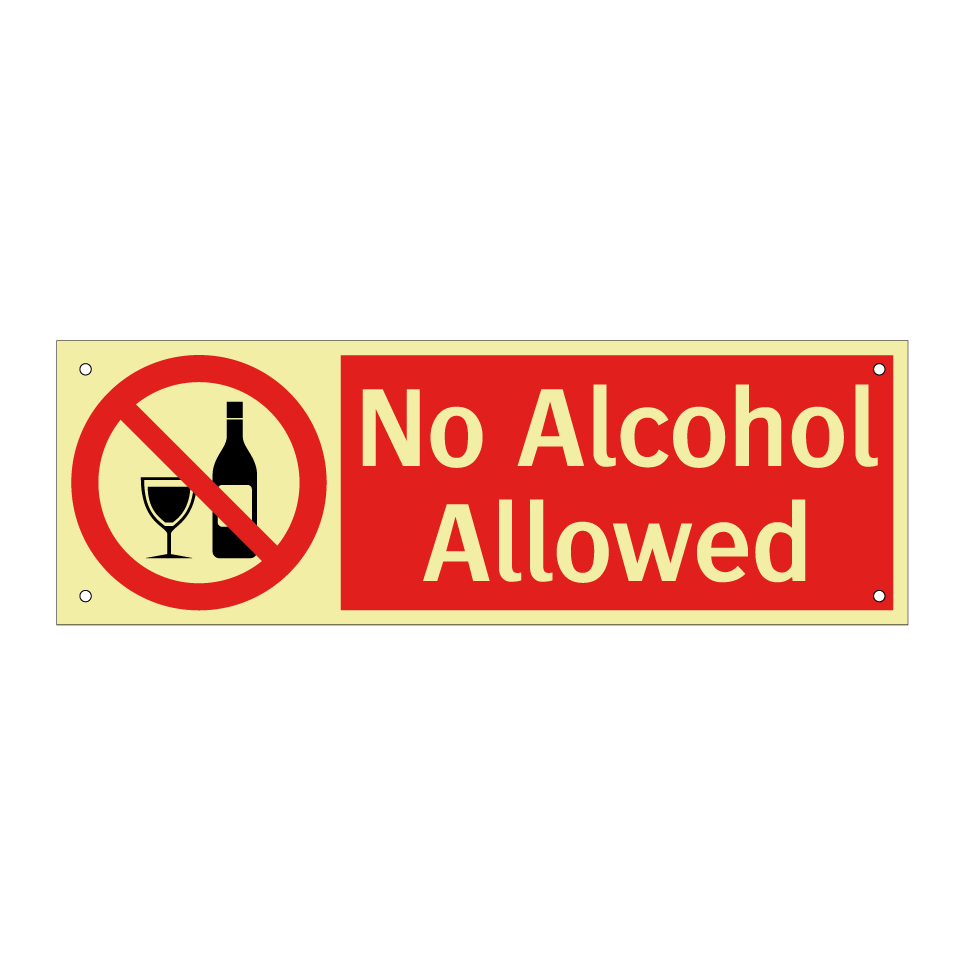 No Alcohol Allowed