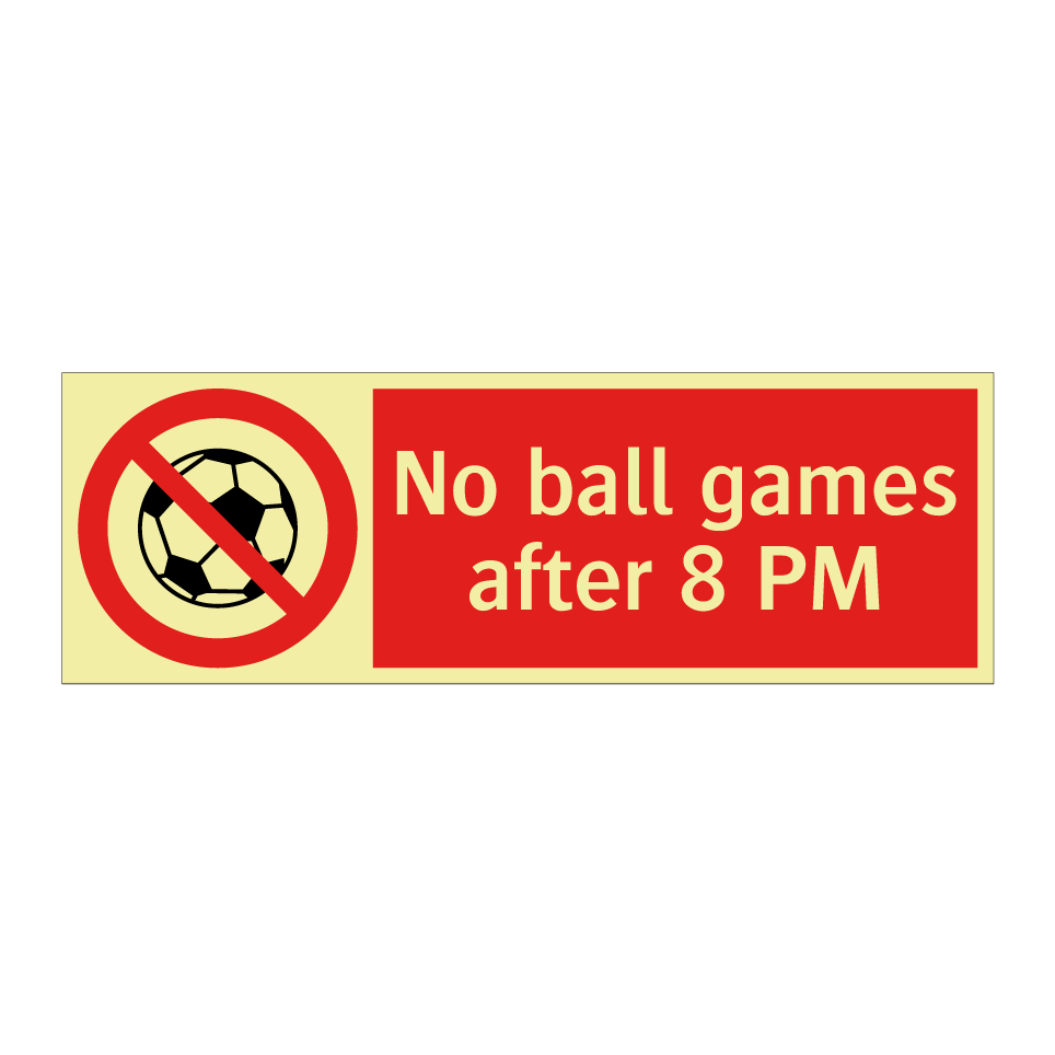 No ball games after 8 PM