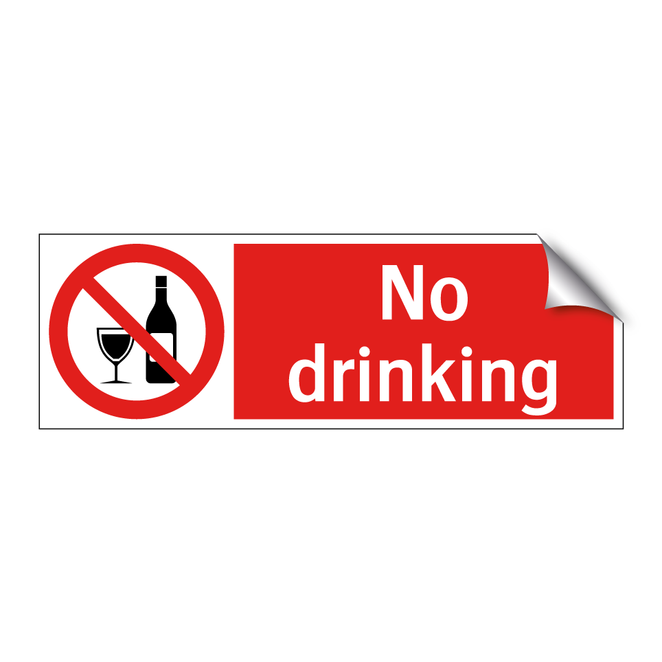 No drinking