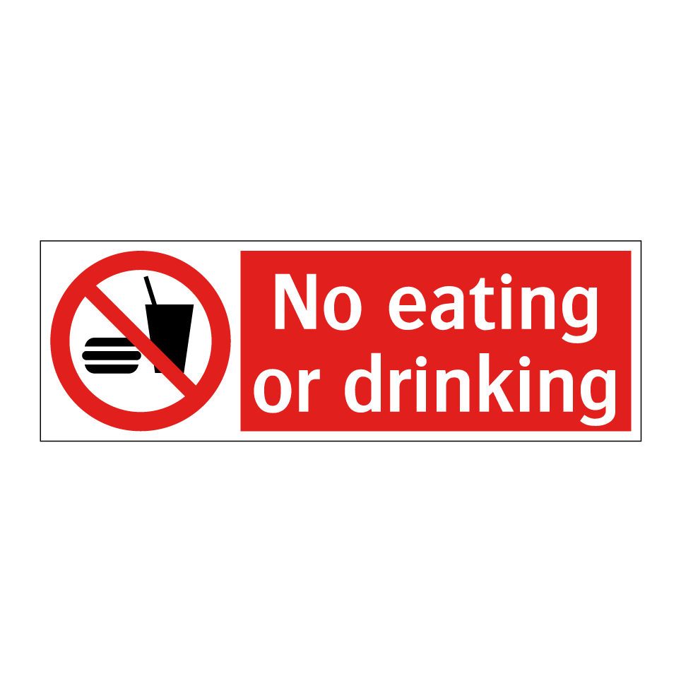 No eating or drinking